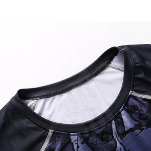 Mejor Material hombres sublimación camiseta logotipo personalizado impreso patrón sólido 220 gramos algodón/fibra de bambú - Product Image 5