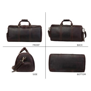 OEM-Bolsa de equipaje de piel de grano rico hecha a mano, para viaje - Product Image 2