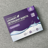 Feuilles de détergent solides jetables écologiques Nettoyage en profondeur Faible mousse avec parfum de lavande personnalisable pour le lavage des vêtements
