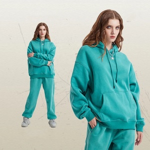 Best Sellers 2025 High Quality French Terry Hoodies Women's Streetwear Plus Size <b>Drop</b> Shoulder Embroidered Hoodie - Product Image 5