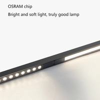 Rail magnétique LED moderne en aluminium ultra-fin de 15 mm, système d'éclairage sur rail magnétique à montage en surface, éclairage sur rail magnétique