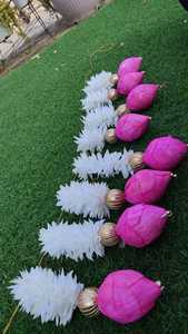 Beautiful South Indian <b>Paper</b> Flower Jasmine Lotus Garland Sola Wood <b>Decoration</b> <b>Christmas</b> Wedding Artificial Indian Gift - Product Image 5