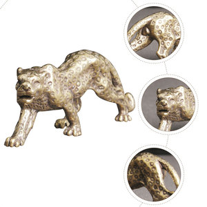 Escultura de guepardo de lujo, decoración Hom, figurita de latón fundido, escultura de Animal, mesa, estatuas de riqueza de guepardo Vintage, adorno artesanal - Product Image 6
