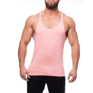 Venta caliente nueva camiseta sin mangas con estilo y Joggers culturismo personalizado entrenamiento muscular gimnasio Atlético Stringer hombres Rosa camisetas sin mangas - Product Image 4