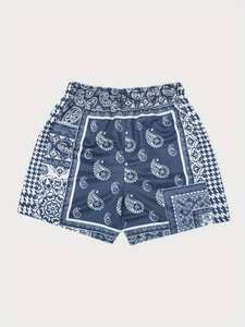 Pantalones cortos de talla grande de alta calidad para hombre, transpirables, estilo callejero, logotipo personalizado, sublimación, Bandana, estampado, patrón sólido medio - Product Image 2