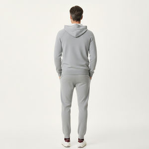 ชุดเซ็ตฮู้ดดี้และกางเกงขายาวผ้าถักเนื้อนุ่ม สัมผัสนุ่มพิเศษ ผลิตจากโพลีเอสเตอร์/คอตตอน สำหรับฤดูหนาว แบบซิปหน้า มีฮู้ด สไตล์ลำลอง/สปอร์ต - Product Image 3