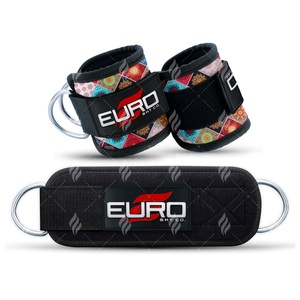 Équipement de résistance pour la cheville Elite, nylon, néoprène, coton, réglable pour la fermeture. Facilite les exercices avec câbles pour la force - Product Image 4