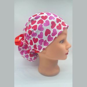 หมวกไหมพรมหางม้าแบบซักได้พิมพ์ลายทันสมัยหมวกคลุมผมตาข่ายคลุมผมสำหรับพยาบาลในโรงพยาบาล - Product Image 5