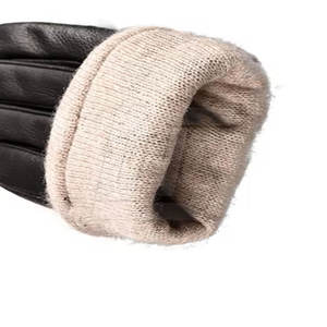 Gants en cuir pour hommes à la mode Look vintage coupe confortable adapté à la mode décontractée hiver vêtements quotidiens gants en cuir - Product Image 3