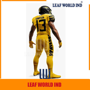 เครื่องแบบอเมริกันฟุตบอลวิทยาลัยแบบสั่งตัดพิมพ์ซับลิเมชันเสื้อเจอร์ซีย์เด็กชายอเมริกันฟุตบอลของแท้ - Product Image 3