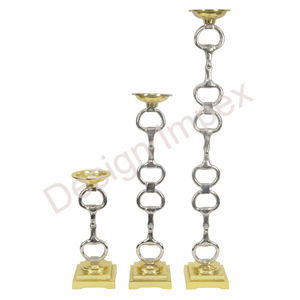 Silver and <b>Gold</b> Outstanding <b>Candle</b> Stand New Arrival Cast Aluminium Horse Shoe <b>Candle</b> Holders Set Available in 3 Different Sizes - Product Image 3