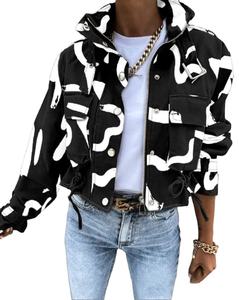 Femme Veste Vêtements Streetwear Automne & hiver Elégant Slim Col Rond Solide Poche Bouton Design Manches Longues - Product Image 2