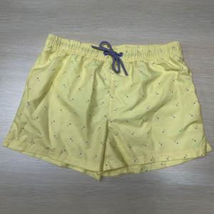 กางเกงขาสั้นเดินชายหาดของผู้ชายเอวกลางแบบลำลองสีฮิตขายดีออนไลน์ผ้าแคนวาสย้อมสีล้วนระบายอากาศได้ดี - Product Image 4