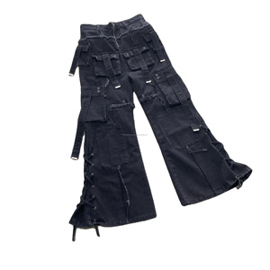 กางเกงทรงหลวมสไตล์วินเทจของผู้ชายกางเกงสเก็ตซักยีนส์แบบสั่งทำสำหรับผู้ชายกางเกงสไตล์วินเทจ - Product Image 2