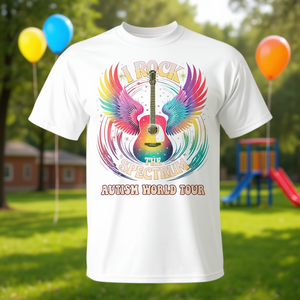 Camiseta Autism World Tour de Sped Graphic, Ropa Promocional Comprimida con Diseño del Espectro Rockero para Profesores - Product Image 3