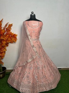 Premium Winter Summer Floor-Length Modern Lehenga Choli Set Heavy Zari Sequin Embroidery <b>Net</b> Dupatta Skirt Blouse for Party - Product Image 4