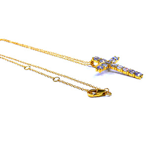 Wedding Wear Collier pour femme en argent sterling 925 plaqué or avec topaze blanche et pierres précieuses - Product Image 4