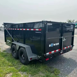 Remolque de granja agrícola de 2 ruedas de la mejor calidad Remolque de Tractor de descarga hidráulica de 2 ruedas Remolque detrás de tractores Remolques de granja. - Product Image 1