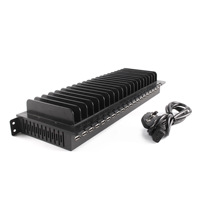 Pengisi Daya USB 20 Port 200W yang Dipasang di Dinding, Pengisian Cepat untuk Ponsel, SPBU, Studio - Mendukung Tipe Listrik 220V/110V