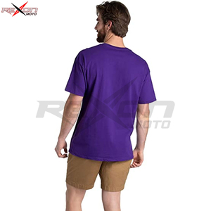 Couleur violette personnaliser chemises de broderie été hommes T-shirts 100% coton T-shirt pour hommes coupe ample imprimé Hip Hop T-Shirts - Product Image 6