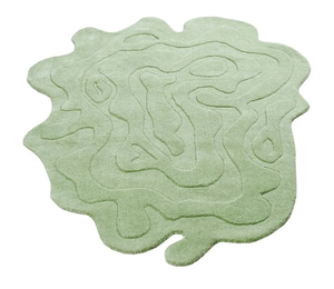 Tapis vert moderne en laine touffeté à la main pour chambre à coucher salon salle à manger bureau chambre d'enfants avec design irrégulier pour le sol de la maison - Product Image 1