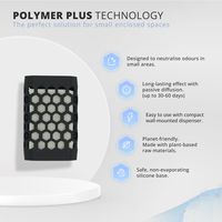 Neutraliseur d'odeurs passif Polymer Plus, formule bleue : odeurs de sueur, de fèces, de fumée et de solvants - Comprimé solide de 40 g - OEM