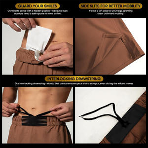 กางเกงมวยบุรุษคุณภาพสูงพร้อมสายรัดเอวยางยืดออกแบบได้ตามต้องการ - Product Image 2