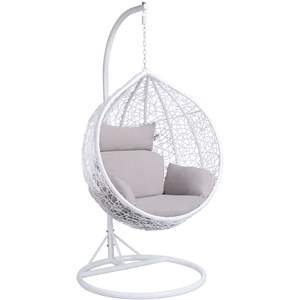 Nuevas sillas de columpios de terraza de Metal con forma de huevo para sala de estar, patio, dormitorio al aire libre, disponible a la ventaNueva forma de huevo de Metal - Product Image 4