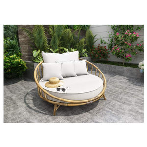 Canapé-lit Monalisa en bambou avec coussins, finition naturelle, pour l'intérieur ou l'extérieur - Product Image 2