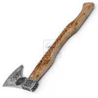 Hache Viking Tomahawk DD-VikingAxe-LE05, forgée à la main en acier chromé 12, hache industrielle DIY, manche en bois barbu, coupe de 4 pouces