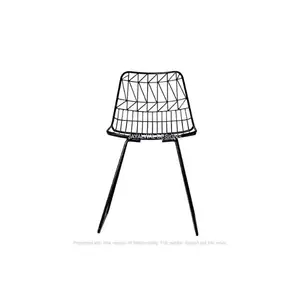 Cadeira de metal de aço lucy, cadeira moderna de aço cromado