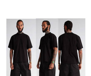 Shaka Wear Max Heavyweight Impression de LOGO personnalisé 100% coton T-shirt hip-hop d'été à manches courtes pour hommes - Product Image 2