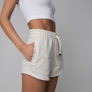 Solid Color Classic Heavyweight <b>Sweat</b> <b>Shorts</b> Streetwear Oversized Blank Cotton Gym Athletic <b>Shorts</b> for <b>Women</b> - Product Image 1