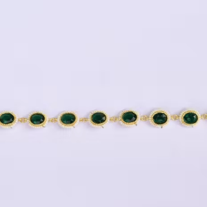 Beau bracelet pour femme avec pierres précieuses en diamants cultivés en laboratoire serti en or jaune 14kt avec style Hip Hop et taille personnalisée - Product Image 2