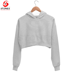 Custom <b>Men's</b> Distressed Cropped <b>Pullover</b> Hoodie Streetwear Style Drop Shoulder Pocket Fashionable Fleece <b>for</b> Winter Plain Dyed - Product Image 2