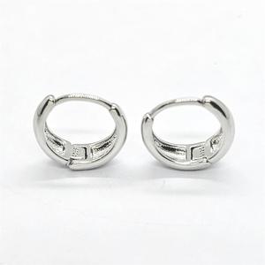 Wholesale Factory Price <b>Silver</b> Plated 925 Sterling <b>Silver</b> 14mm Classic Women's Anniversary <b>Huggie</b> Hoop Earrings - Product Image 2