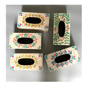 Caja para Pañuelos de Nácar Natural, Portapañuelos de Nácar Hecho a Mano, Exportado por 99 Gold Data Vietnam - Product Image 1