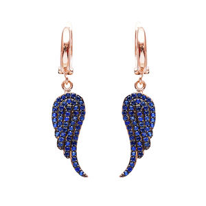 CZ Pierre Dangle Aile Clip Sur Boucles D'oreilles Turc En Gros 925 En Argent Sterling Fabriqué À La Main Fine Jewelry pour les femmes - Product Image 1