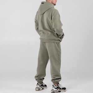 Sweat à capuche vintage personnalisé de haute qualité en coton épais avec fermeture éclair complète et impression bouffante Sweats à capuche pour hommes - Product Image 3