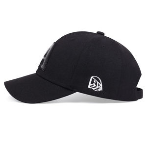2025 OEM Custom 100% Cotton 3d Embroidery Black Logo Sports Hats Adjustable 6 Panel Curved Brim Golf <b>Baseball</b> <b>Cap</b> for Men - Product Image 2