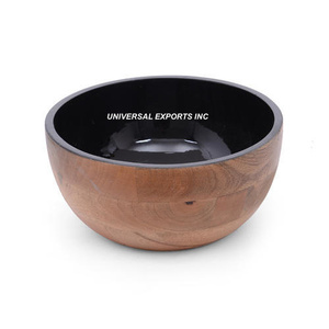 Ensaladera de madera con acabado personalizado, cuenco dulce hecho a mano de calidad superior, cuenco de Chocolate elegante clásico y elegante - Product Image 5