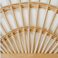 Tête de lit rustique vintage en rotin 100 % naturel en forme de fleur, panneau réglable en hauteur, pour la maison et l'hôtel