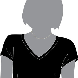 Collier Station ajustable en or jaune 14 carats 0,5 ct pour femme Bijoux élégants au mètre - Product Image 5