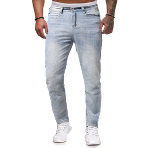 กางเกงยีนส์ขาตรงเข้ารูปสำหรับผู้ชายกางเกงยีนส์ขาตรงเรียบหรู - Product Image 4