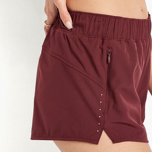 Venta al por mayor de pantalones cortos de gimnasio de las mujeres Deportes Gimnasio Fitness Yoga Pantalones cortos de alta calidad Cintura elástica Bolsillos con cremallera Pantalones cortos de fitness para las mujeres - Product Image 3