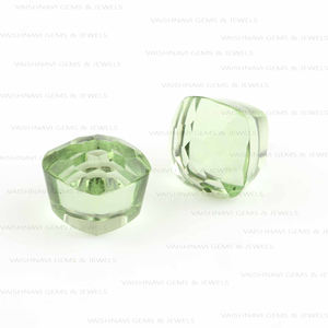 Nueva Llegada 10x10x7mm Verde Amatista Cuarzo Facetado Fútbol Corte Cojín Forma Fancy Calibrado Suelto Natural Fabricación de Joyas - Product Image 5