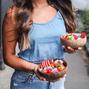 Bols et cuillères en coquille de noix de coco durables alternative naturelle au plastique personnalisée pour les marques écologiques et zéro déchet - Product Image 3