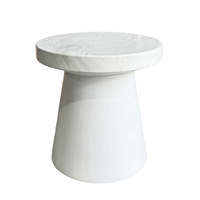 Venta al por mayor estilo de vida mesa de centro mezcla de hormigón Material muebles de exterior mesa de hormigón de madera de fábrica vietnamita