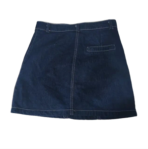 ชุดกระโปรงสั้นสำหรับผู้หญิงชุดผ้ายีนส์สีน้ำเงินฟอกกระโปรงสั้นเซ็กซี่ฤดูใบไม้ร่วงทันสมัย - Product Image 5