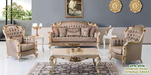 Muebles de sala de estar tallados a mano con aspecto francés, lujosos muebles de sala de estar tallados a mano, juego de sofá hecho a mano pulido blanco para el hogar - Product Image 5